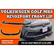 VOLKSWAGEN GOLF MK8 GTI R LINE REVOZPORT FRONT LIP BUMPER SKIRT LIP VW GOLF 8 RLINE GTI V-LIP DEPAN 
