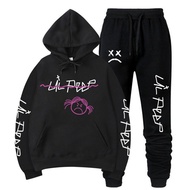 แบรนด์อินเทรนด์ปี 2024 ใหม่ Lil Peep Street เสื้อสเวตเตอร์คอกลมมีฮู้ดคลุมด้วยผ้าชุดฤดูหนาว 10.24
