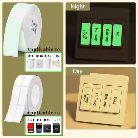 1Roll NIIMBOT Luminous Label Sticker Switch on-off Self-adhesive Glow-in-the-dark paper for D11/D110
