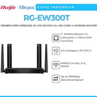 RUIJIE REYEE RG-EW300T 150MBPS N300 WIRELESS 4G LTE UNLOCK ALL SIM CARD 4 ANTENNA ROUTER