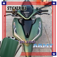 HIJAU Army Green Matte Scotch Sticker Glossy Army Green Motorcycle Scotch Sticker Dark Green Scotch 