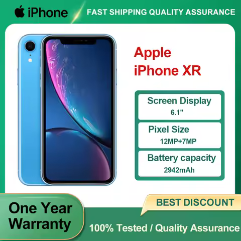 Apple iPhone XR Original Used Unlocked 4G Mobile Phone Face ID 6.1" 64/128/256GB ROM 12MP Camera Hex