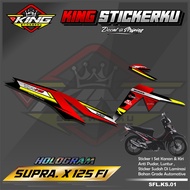 Supra X 125 Fi Variation Striping List Sticker - Supra X 125 Fi Motorcycle Striping Sticker. KS.01
