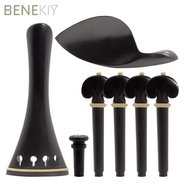 BENEKIY violin tailpiece Set, Ebony Material 4/4-3/4 Size Violin Accessory Parts Set, Professional C