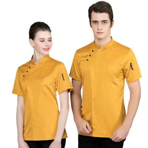 Kitchen Chef Coat For Women Men Work Clothing Western Restaurant Bar Cafe Cook jacket Bakery Chef un