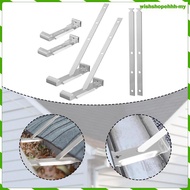 Amagogo 5 Inch Aluminum Gutter Bracket Set with Straps, Rust Resistant, Lightweight, No Eaves, Suppo