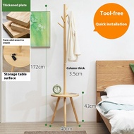 {Grade two} Modern Minimalist Wooden Coat Rack with Storage Shelf for Bedroom