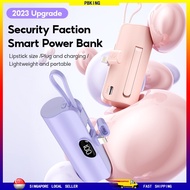 Portable 5000mah Mini Powerbank Charger Capsule Fast Charging With Cable For iPhone Power Bank