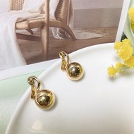 【西洋古董飾品】Monet 雅緻圓潤珠 質感經典品味 金 耳環 耳夾