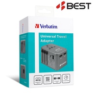 VERBATIM 4 PORT 45W PD & QC UNIVERSAL TRAVEL ADAPTER GREY 66433 45W TRAVEL ADAPTER
