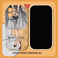 For OPPO Reno7 Reno 7Z 5G Reno6 Reno5 Reno4 Pro 4G R15 Pro R17 High Heel Girl Phone Case For Girls Soft Silicone Wave Edge Back Cover Casing