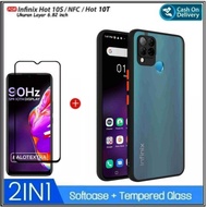 Case Infinix Hot 10S / NFC / 10T SoftCase Plus Tempered Glass Layar