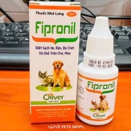 Oliver Fipronil flea and scabies treatment drops for dogs and cats 10ml - Love Pets Shop