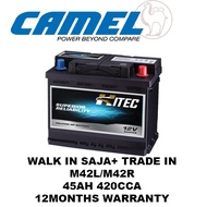 Camel Hitec EFB M42L 60B20L M42R 60B20R 12V 45Ah 420CCA 12Months Warranty