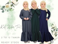 jubah muslimah murah baju perempuan muslimah dress kanak kanak perempuan muslimah (SIZE 2 TO 12)