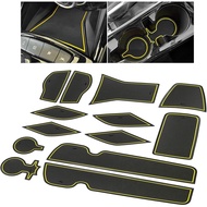 SENSHINE for Chevy Trax Accessories 2024 2025 Cup Holder Insert Door Slot Mat Center Console Liner P