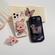 VIVO 3D[16] Softcase Motif + Pop Socket Embossed - Softcase Motif Popsocket - Y100 V30 Y27s V29e Y17