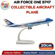 20cm America Air Force one B747 with Landing Gear Diecast Aircraft Model Alloy Airplane Collectible 