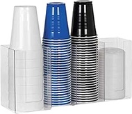 Dispense-Rite CTHL-4 Four Section Countertop Cup and lid Organizer, Fits 6 oz. to 44 oz. Cups and Li