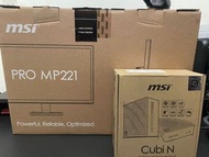 Msi cubi迷你電腦主機+螢幕 畢業出清