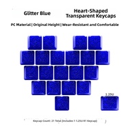 Chashi Matcha Keycaps Oem Side Carved Gradient Transparent Pbt Wooting60 X87 Evo80 Ez63 Computer Key