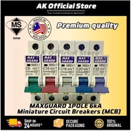 MAXGUARD 1POLE 6kA Miniature Circuit Breakers (MCB) 6AMP,10AMP,16AMP,20AMP,32AMP