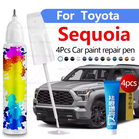 Car Paint Repair Pen For 2000-2025 Toyota Sequoia Paint Scratch Repair Accessories 4PCS Silver 1L9 W