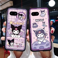 Google PIXEL 8A GKV4X G6GPR G8HHN G576D Cute Cartoon Kuromi Phone Case With Lanyard Back Cover