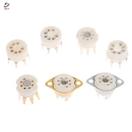 [hro] 1PCS 6AQ5 EAA91 6J1 6J2 6X4 6Z4 Tube Soet Gold-plated Soet For 7Pin B7G Vaccum Tube Amplifier 