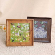 Square Picture Frame Square Picture Frame Chinese Style Book Mounting Method Hanging Wall Square Pho