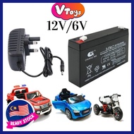 12V/6V Battery Charger Plug AC To DC Power Adapter Converter For Kids Ride On Toy
