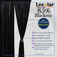 Langsir Naco (1Mx1.3M) Ready Made Curtain!!Siap Jahit Langsir,Langsir RAYA Kain Tebal 80% Blackout (2 IN 1)-G15-Black