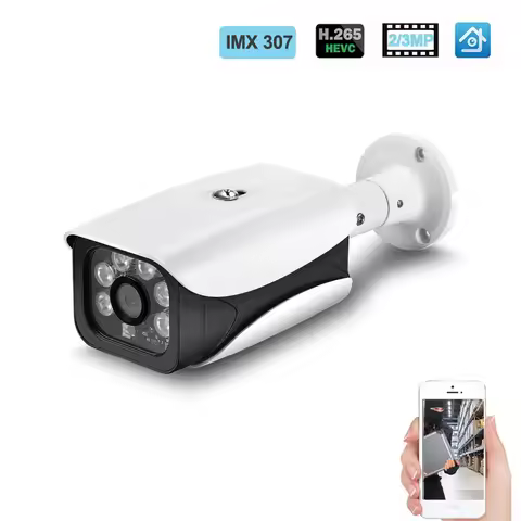 Hamrolte IP Camera H.265 IMX307 UltraLow Illumination 3MP 2MP Outdoor Waterproof CCTV Camera DC12V 4