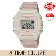 [Time Cruze] Casio W-218H Sports Pink White Resin Band Digital Women Watch W-218HC-4A2 W218HC-4A2 W-