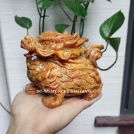 Blood Dragon Wood Fortune Dragon Turtle Statue