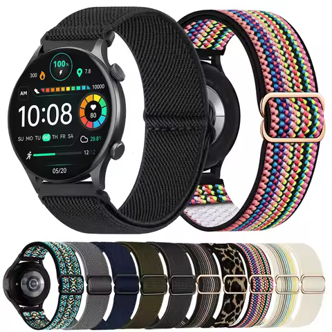 Strap For Haylou Solar Neo/Watch 2 Pro/RS5/R8/S8 Nylon Braided Solo Loop Correa Bracelet Haylou Sola
