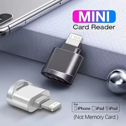 SD/TF Card Reader for iPhone/iPad, MFi Certified Lightning OTG Adapter, Storage Expander