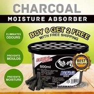 jw027[CHARCOAL MOISTURE ABSORBER] Buy 6 get 2 FREE Disposable Dehumidifier