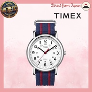 Timex T2N747 Unisex Watch – White Dial, Navy/Red Nylon Strap, Casual Quartz Watch