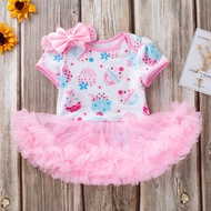1st birthday dress for baby girl 0-1-2 years old cake cotton jumpsuit tulle tutu dress newborn set 2pcs 0-3-6-12-24months infants girls dresses terno baby kids clothing