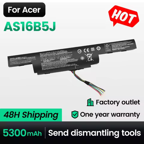 Keyuan AS16B5J AS16B8J 5300mAh Laptop F15 F5-573G E15 E5-575G Battery for Acer Aspire E5-575G-57D4 E