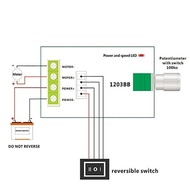 PWM Motor Speed Controller Adjustable Speed DC Motor Driver Forward