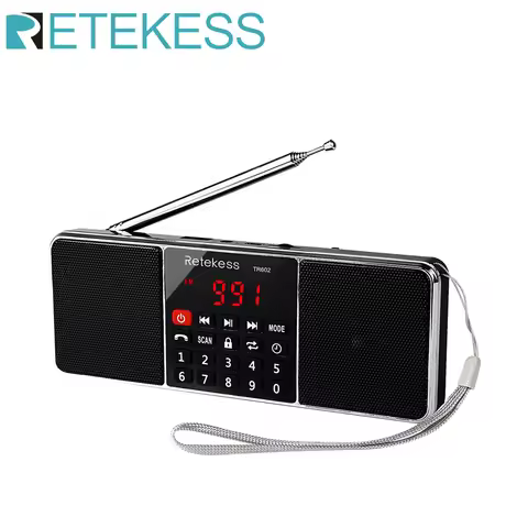 Retekess TR602 Radio Portable Radios Am Fm Rechargeable Bluetooth Speakers Stereo Fm Radio Receiver 