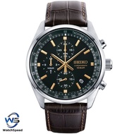 Seiko SSB385P1 Chronograph Men's Watch with Leather Strap