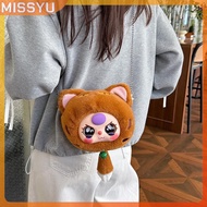 MISSYU Baby Three Lucky Cat Series Zipper Bag Blind Box Vinyl Face Crossbody Bag Lovely Trendy Play 