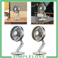 [Simple] USB Desk Fan Table Rotatable Quiet Alloy Mini Personal Fan Portable Fan for Travel Home Desktop Office Dorm