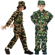 Special Forces Clothing Kids Army Military Scouting Combat Uniform Green Field Camouflage Costumes Coat Pants Hat MH9P