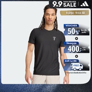 adidas วิ่ง เสื้อวิ่งพิมพ์ลาย Ice Cream ผู้ชาย สีดำ JJ4690