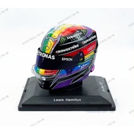 F1 Helmet Model 1: 5 Spark Hamilton 2021 Abu Zabi Helmet Model Hamilton Seven Crown Commemorative He