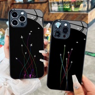 Glass Case Many small airplanes launching colorful roads for iPhone 17 16 15 14 13 12 11 8 7 6 6s 6p